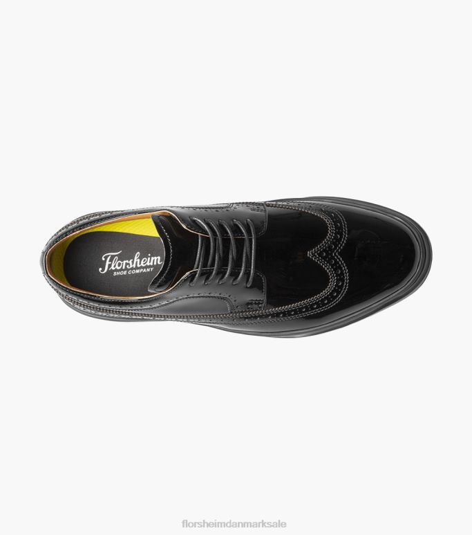 Florsheim Mænd premier sneaker med sneaker med vingespids NF0RV108 fodtøj sort patent
