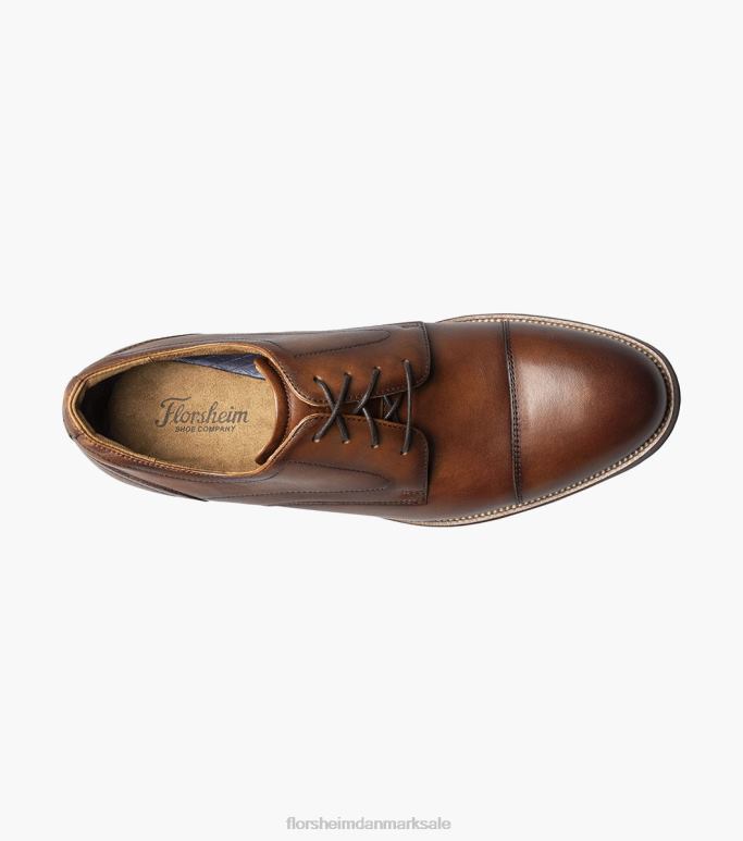 Florsheim Mænd rucci cap toe oxford NF0RV53 fodtøj cognac
