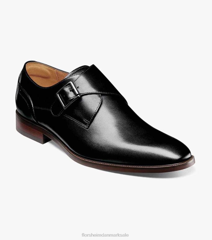 Florsheim Mænd sorrento plain toe single munk strop NF0RV145 fodtøj sort