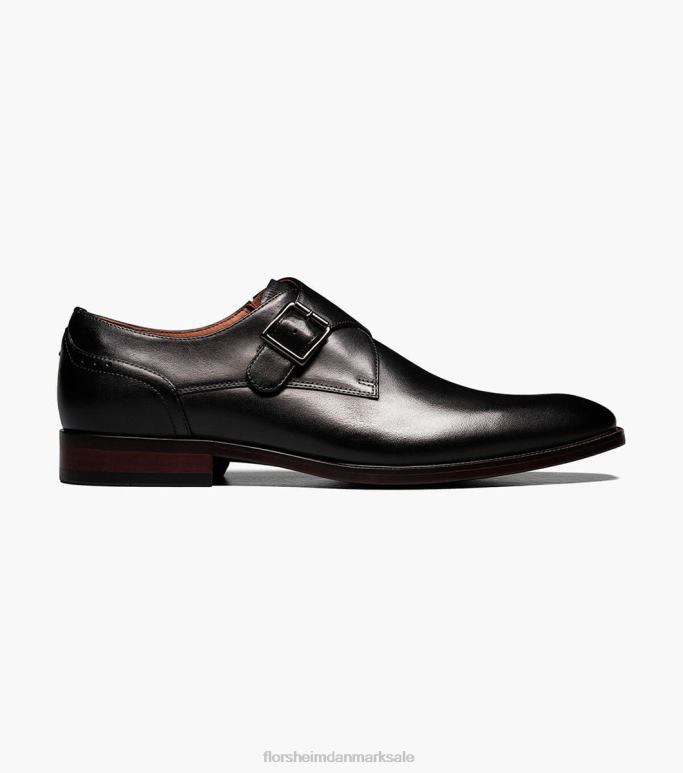 Florsheim Mænd sorrento plain toe single munk strop NF0RV145 fodtøj sort