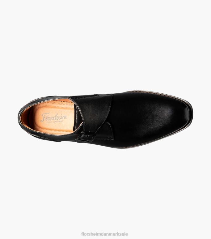 Florsheim Mænd sorrento plain toe single munk strop NF0RV145 fodtøj sort