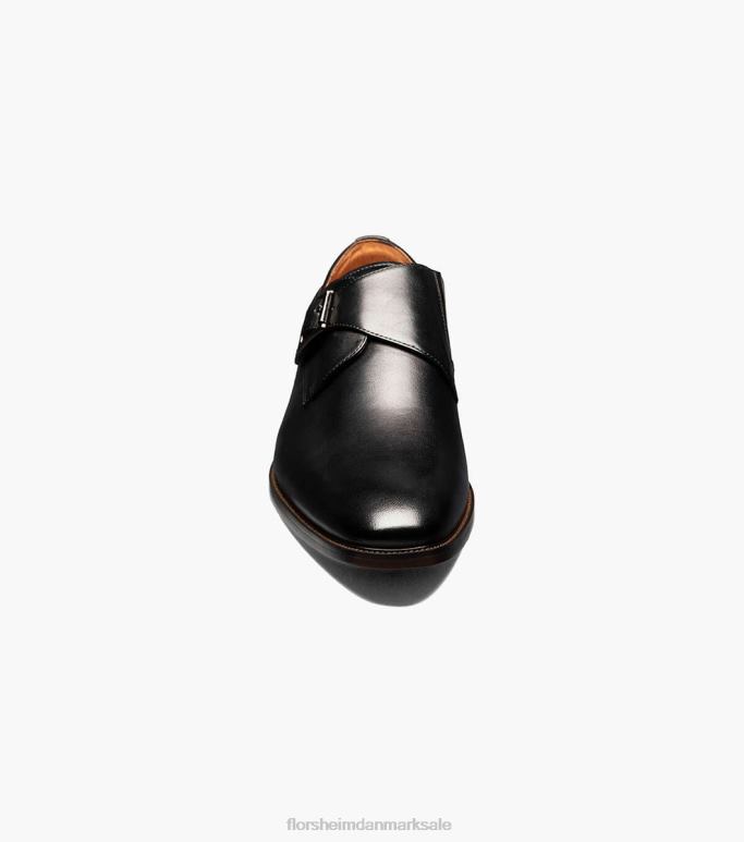Florsheim Mænd sorrento plain toe single munk strop NF0RV145 fodtøj sort