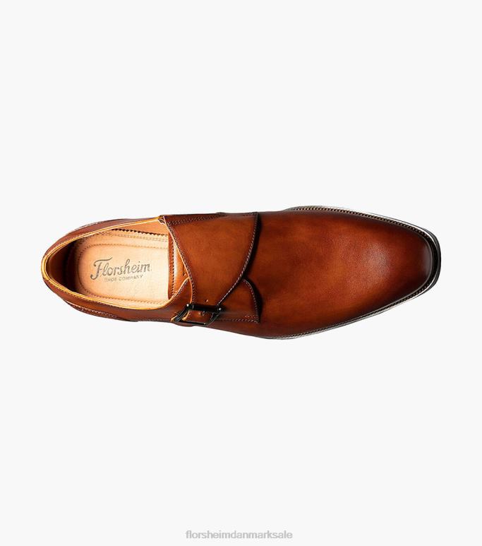 Florsheim Mænd sorrento plain toe single munk strop NF0RV146 fodtøj cognac