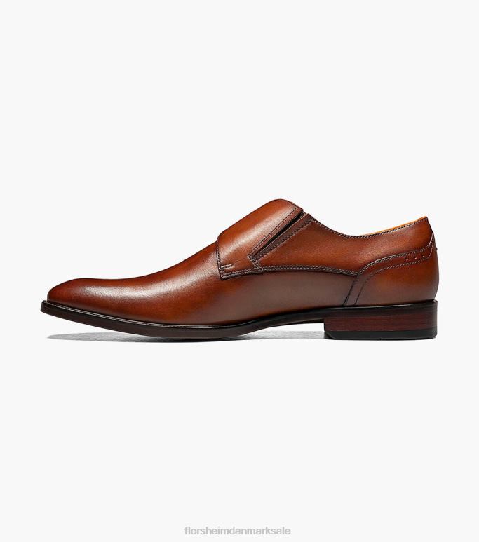 Florsheim Mænd sorrento plain toe single munk strop NF0RV146 fodtøj cognac