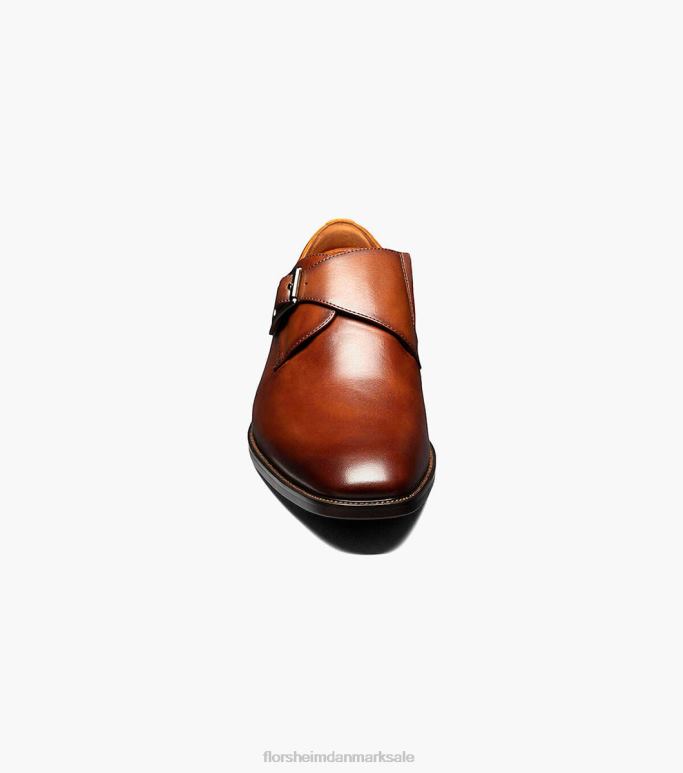 Florsheim Mænd sorrento plain toe single munk strop NF0RV146 fodtøj cognac