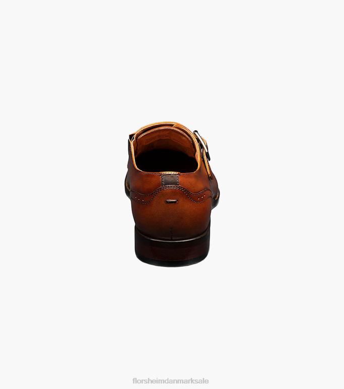 Florsheim Mænd sorrento plain toe single munk strop NF0RV146 fodtøj cognac