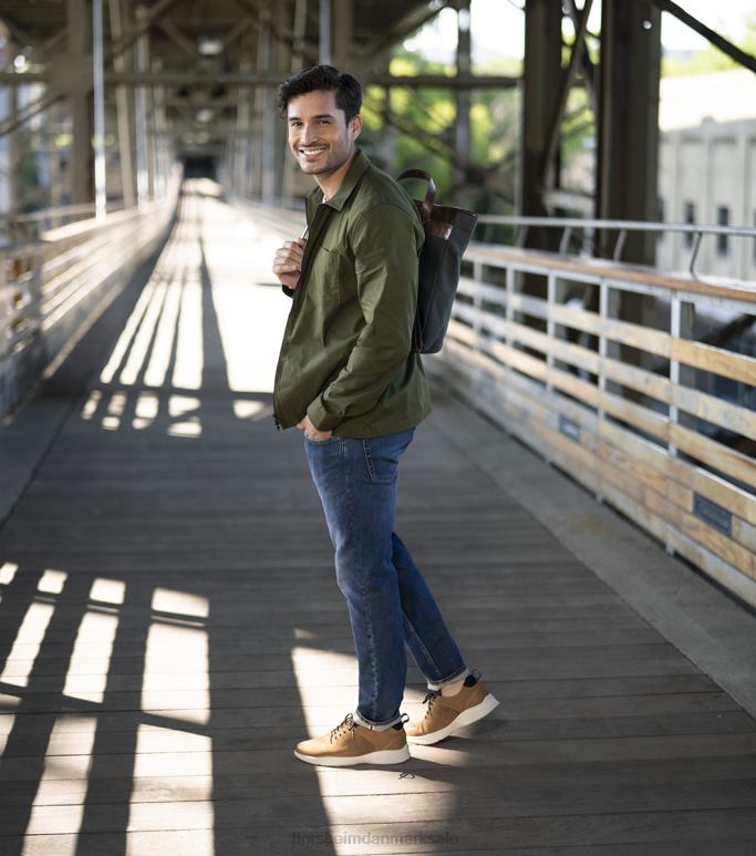 Florsheim Mænd studio perf sneaker med snørebånd NF0RV293 fodtøj tan