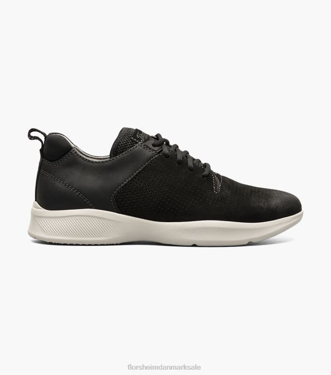 Florsheim Mænd studio perf sneaker med snørebånd NF0RV294 fodtøj sort nubuck