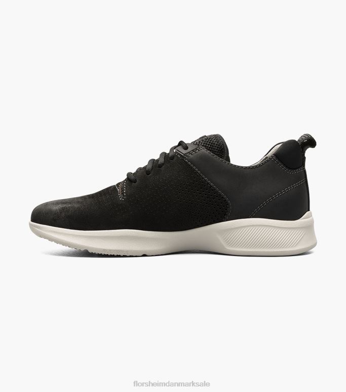 Florsheim Mænd studio perf sneaker med snørebånd NF0RV294 fodtøj sort nubuck