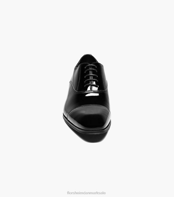 Florsheim Mænd tux cap toe oxford NF0RV235 fodtøj sort patent