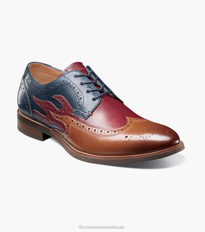 Florsheim Mænd uptown krydret vingespids oxford NF0RV110 fodtøj cognac multi