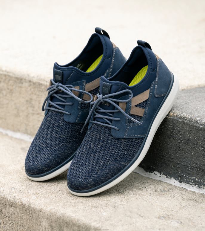 Florsheim Mænd venture strik almindelig tå snøre sneaker NF0RV348 fodtøj flåde