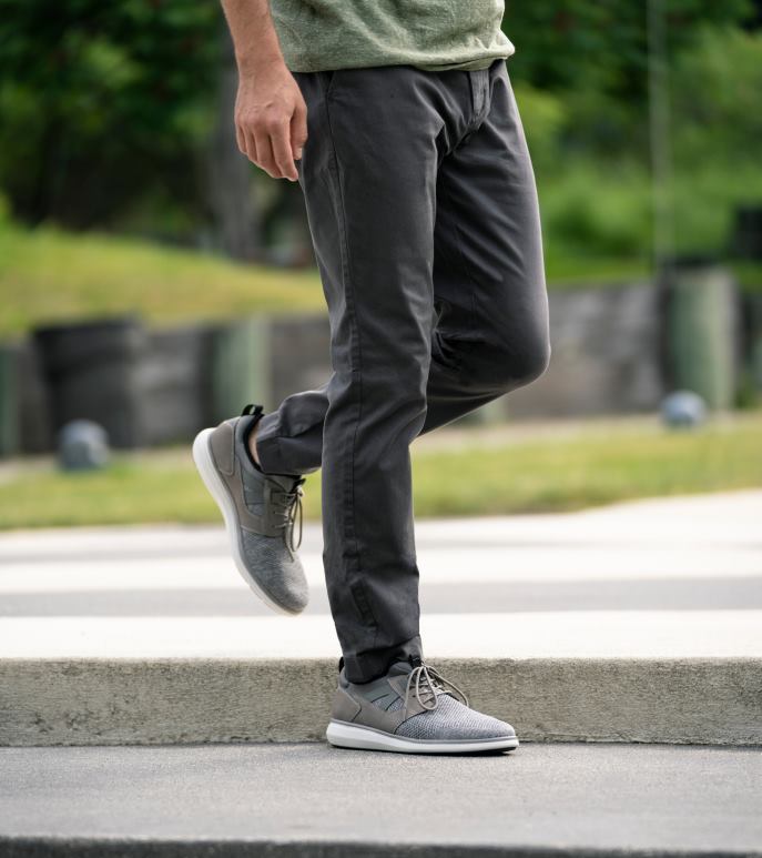 Florsheim Mænd venture strik almindelig tå snøre sneaker NF0RV349 fodtøj grå