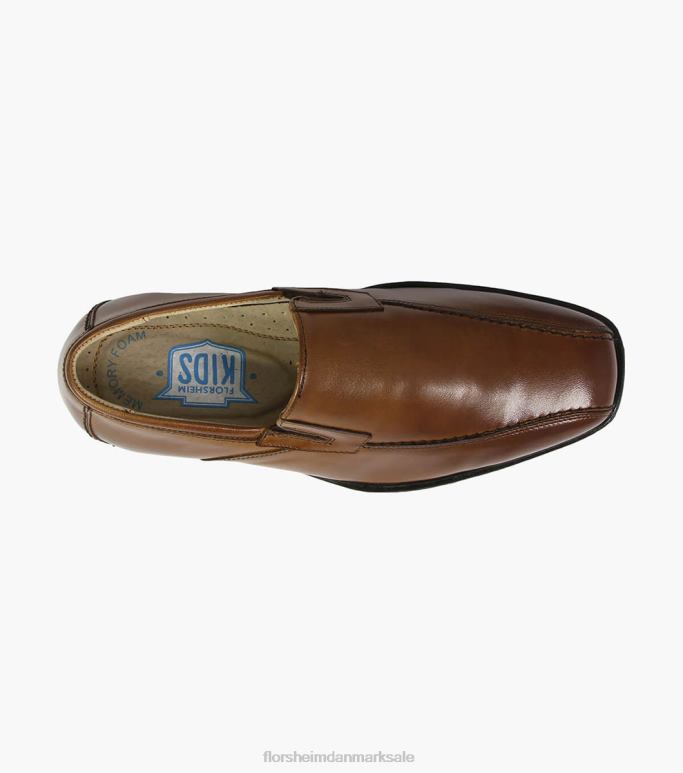 Florsheim børn afsløre jr cykel tå glide på NF0RV487 fodtøj cognac