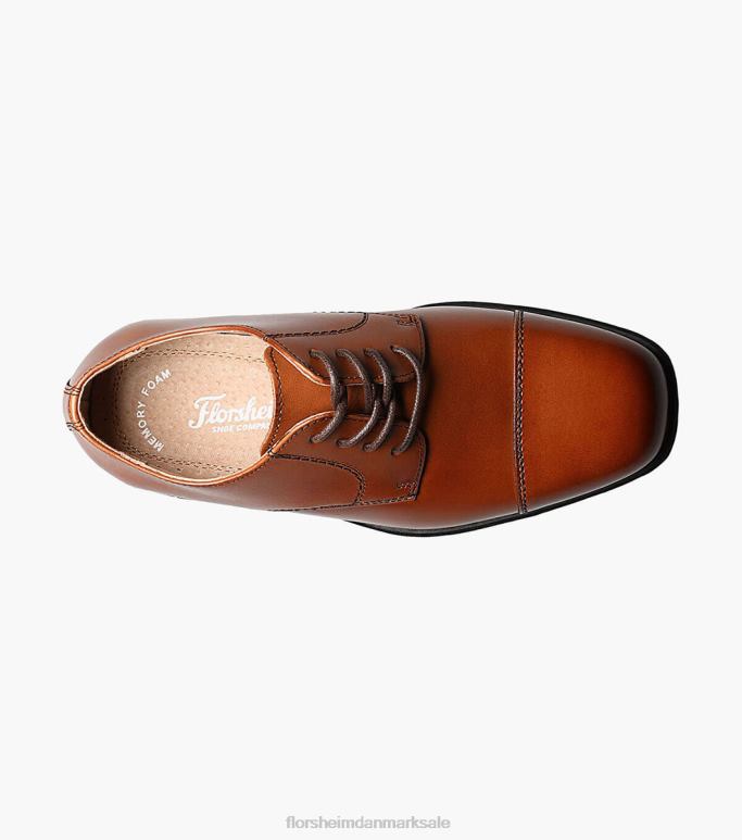 Florsheim børn afsløre jr kappe tå oxford NF0RV470 fodtøj cognac
