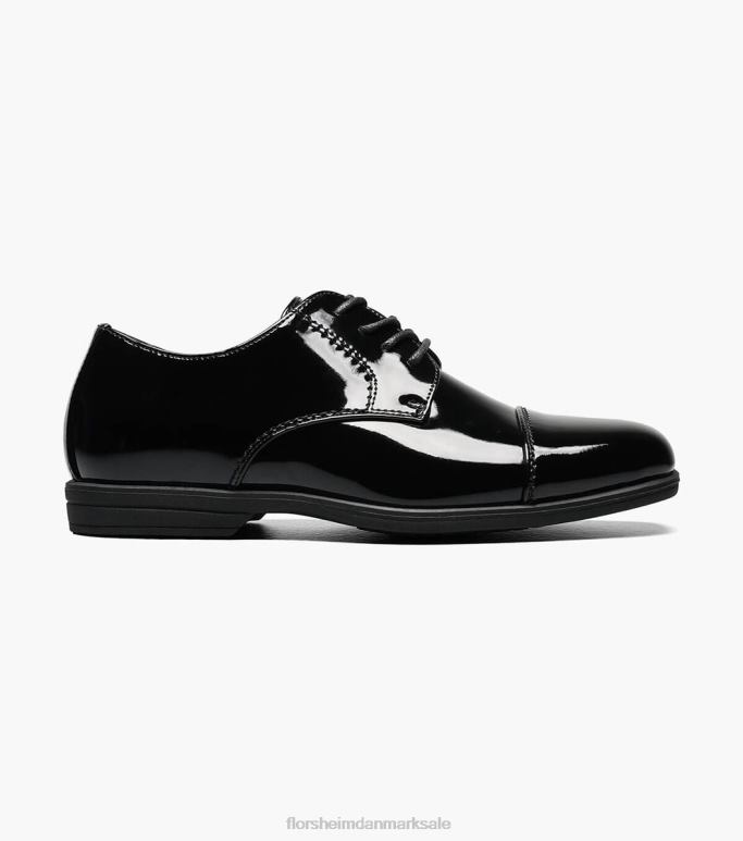 Florsheim børn afsløre jr kappe tå oxford NF0RV473 fodtøj sort patent