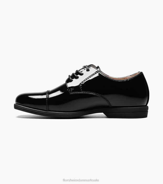 Florsheim børn afsløre jr kappe tå oxford NF0RV473 fodtøj sort patent