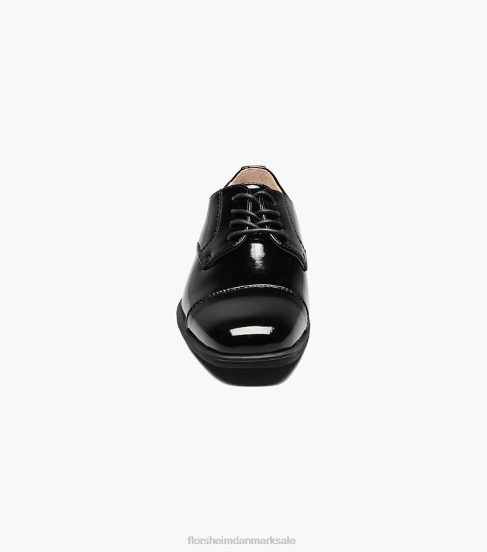Florsheim børn afsløre jr kappe tå oxford NF0RV473 fodtøj sort patent