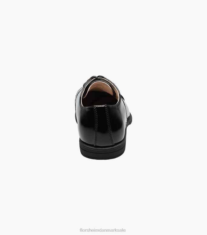 Florsheim børn afsløre jr kappe tå oxford NF0RV473 fodtøj sort patent