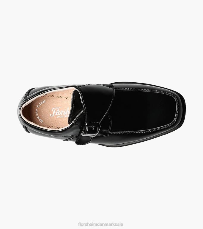 Florsheim børn afsløre jr moc toe munk rem oxford NF0RV485 fodtøj sort