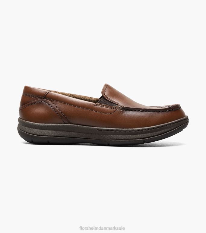 Florsheim børn central jr moc toe venetiansk loafer NF0RV478 fodtøj cognac