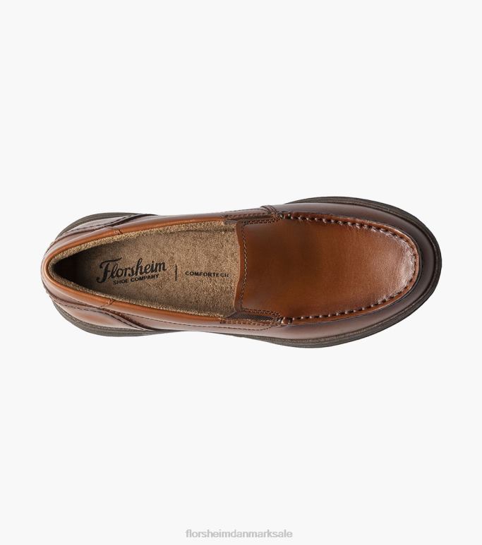 Florsheim børn central jr moc toe venetiansk loafer NF0RV478 fodtøj cognac