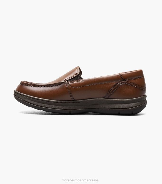 Florsheim børn central jr moc toe venetiansk loafer NF0RV478 fodtøj cognac