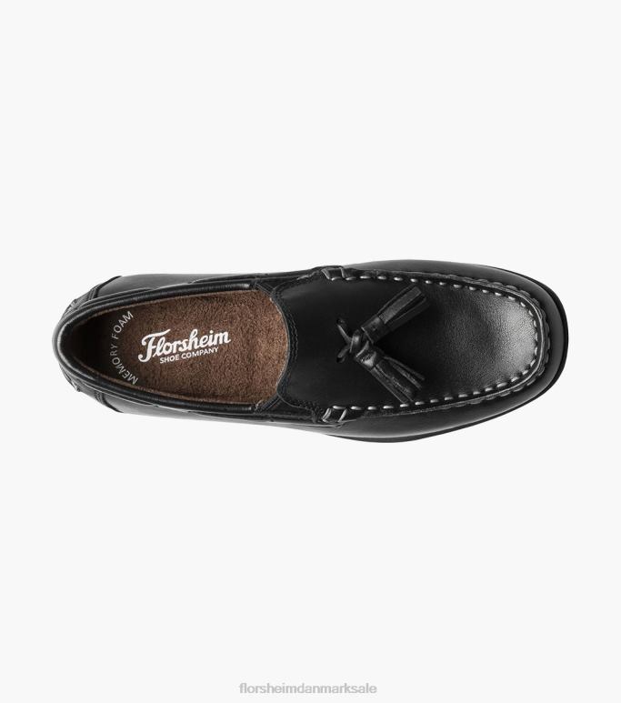 Florsheim børn jasper jr moc toe drop kvast loafer NF0RV475 fodtøj sort