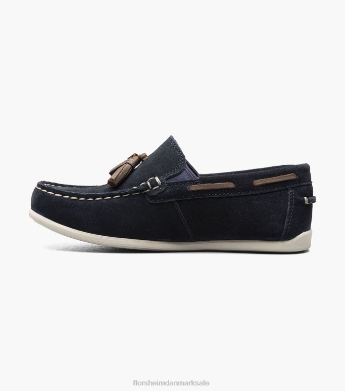 Florsheim børn jasper jr moc toe drop kvast loafer NF0RV476 fodtøj marineblå ruskind
