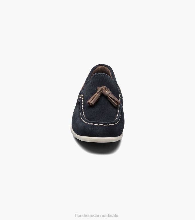 Florsheim børn jasper jr moc toe drop kvast loafer NF0RV476 fodtøj marineblå ruskind