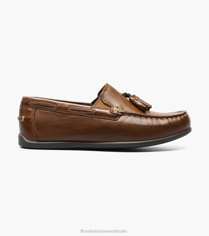 Florsheim børn jasper jr moc toe drop kvast loafer NF0RV477 fodtøj sadelbrun