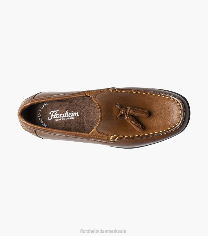 Florsheim børn jasper jr moc toe drop kvast loafer NF0RV477 fodtøj sadelbrun