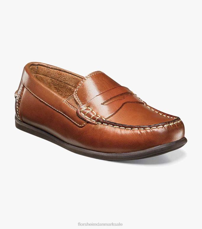 Florsheim børn jasper jr moc toe penny driver NF0RV435 fodtøj sadelbrun
