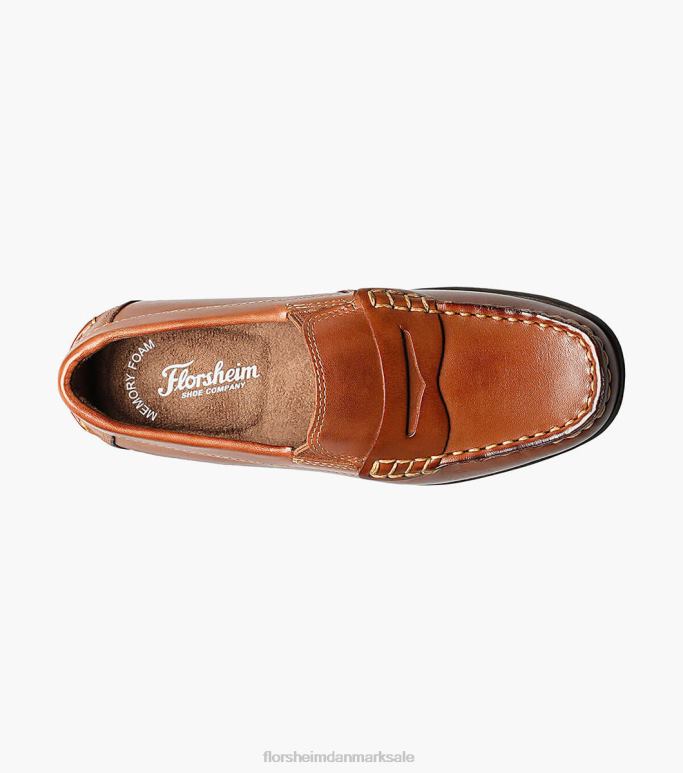 Florsheim børn jasper jr moc toe penny driver NF0RV435 fodtøj sadelbrun