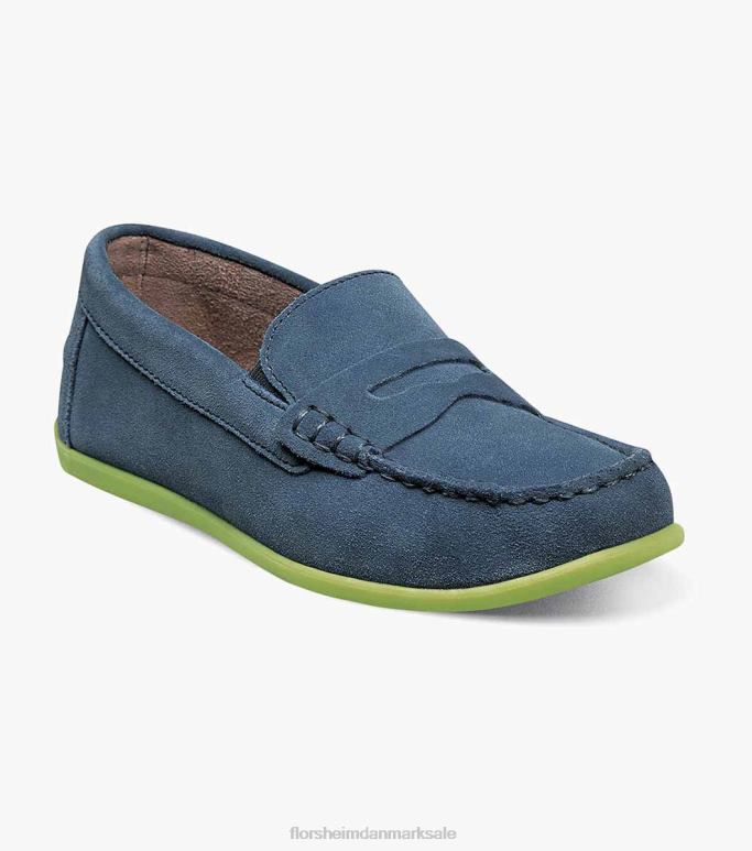 Florsheim børn jasper jr moc toe penny driver NF0RV438 fodtøj blå ruskind