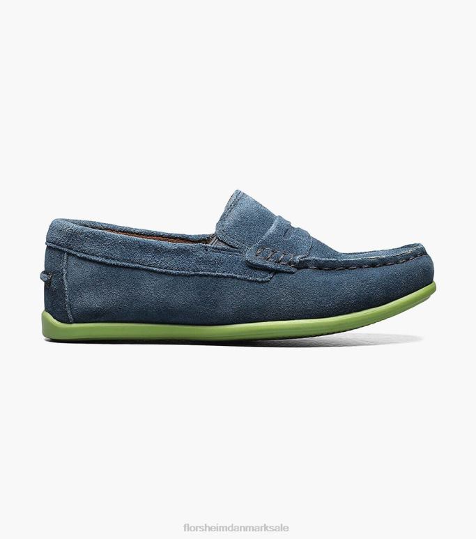 Florsheim børn jasper jr moc toe penny driver NF0RV438 fodtøj blå ruskind