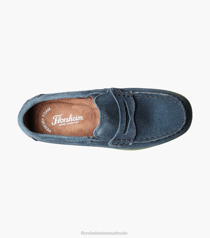 Florsheim børn jasper jr moc toe penny driver NF0RV438 fodtøj blå ruskind