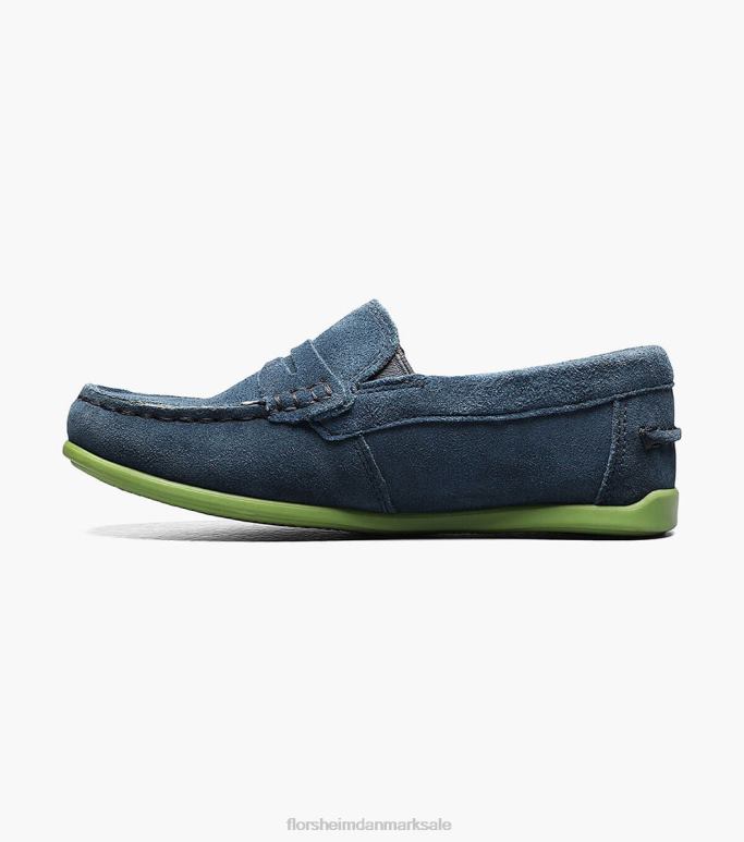 Florsheim børn jasper jr moc toe penny driver NF0RV438 fodtøj blå ruskind