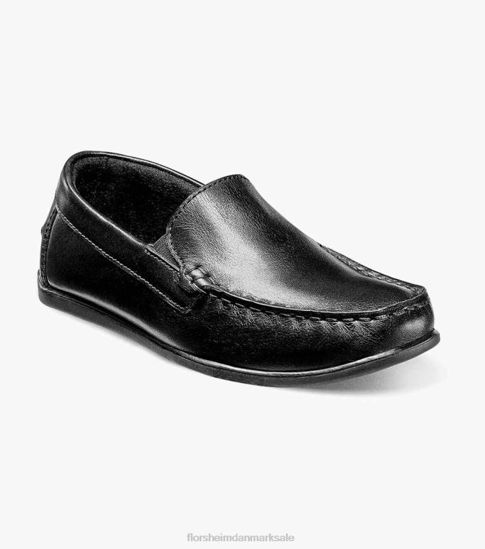 Florsheim børn jasper jr moc toe venetiansk loafer NF0RV431 fodtøj sort
