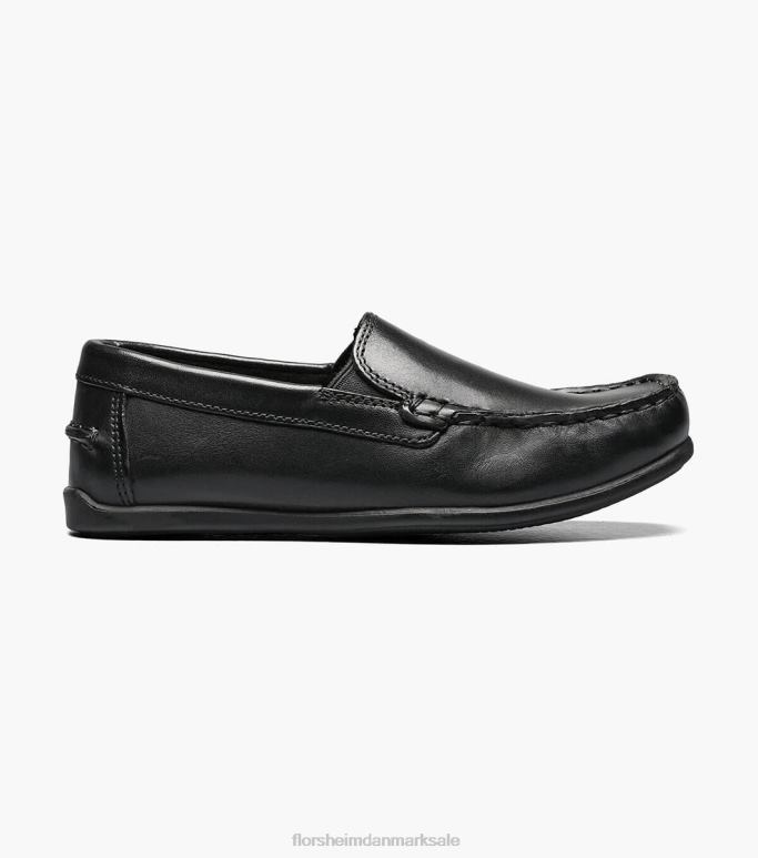 Florsheim børn jasper jr moc toe venetiansk loafer NF0RV431 fodtøj sort