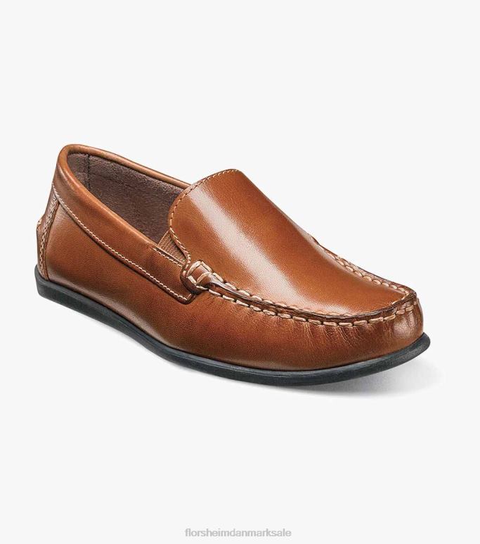 Florsheim børn jasper jr moc toe venetiansk loafer NF0RV432 fodtøj sadelbrun