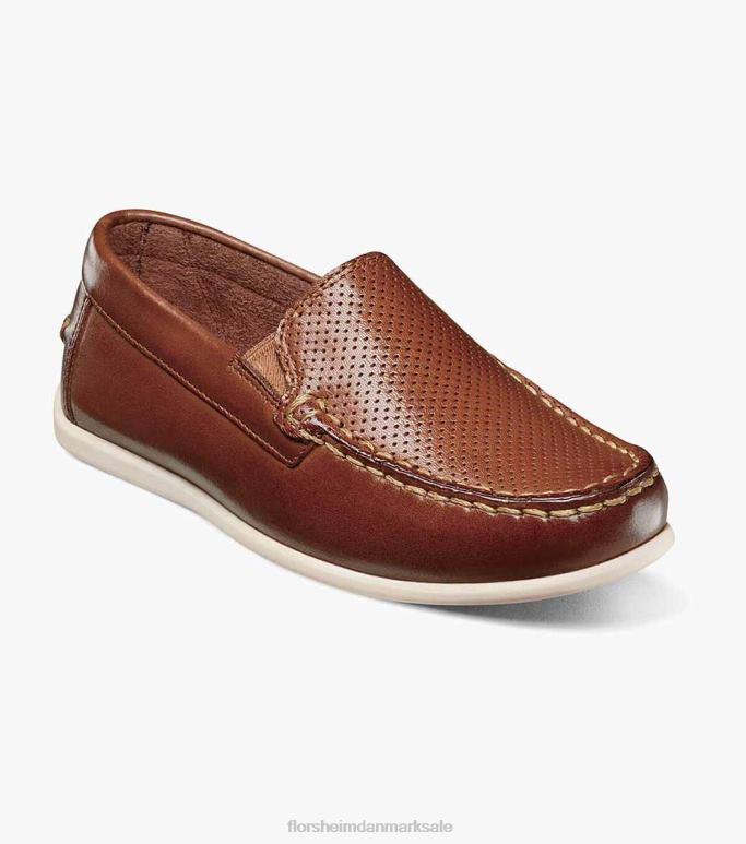 Florsheim børn jasper perf jr moc toe venetiansk loafer NF0RV467 fodtøj sadelbrun