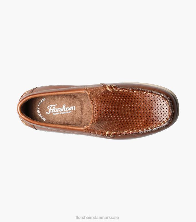 Florsheim børn jasper perf jr moc toe venetiansk loafer NF0RV467 fodtøj sadelbrun