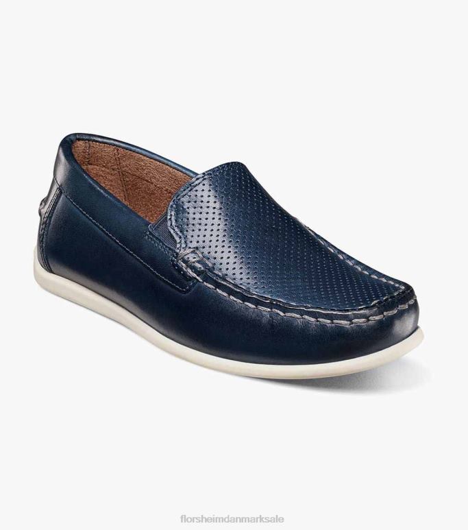 Florsheim børn jasper perf jr moc toe venetiansk loafer NF0RV468 fodtøj flåde