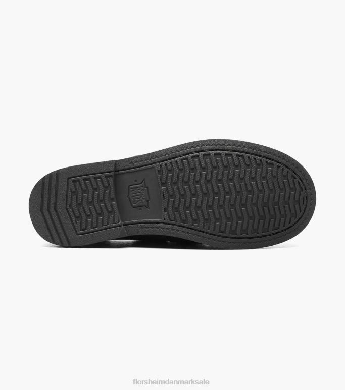 Florsheim børn kroket jr moc toe bådsko NF0RV423 fodtøj sort nubuck