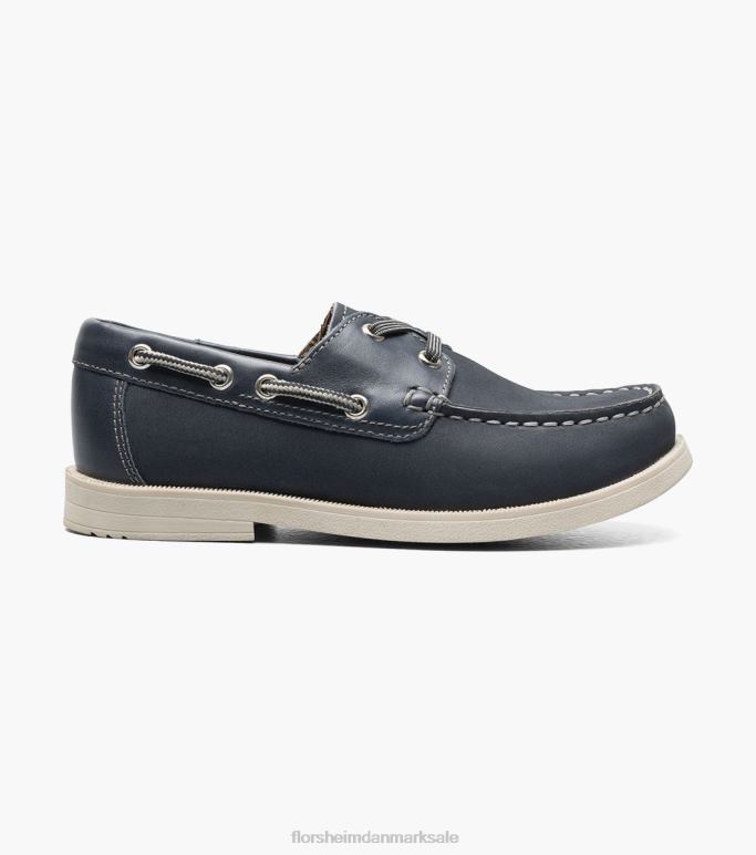 Florsheim børn kroket jr moc toe bådsko NF0RV425 fodtøj marineblå nubuck