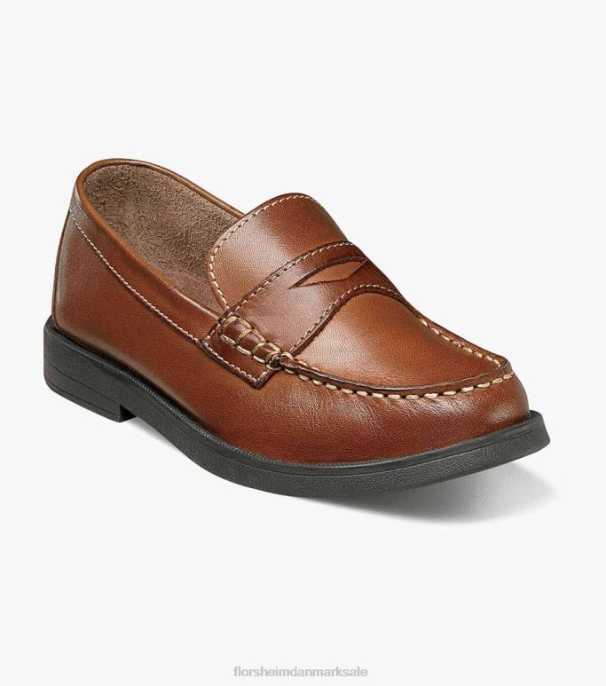 Florsheim børn kroket jr moc toe penny loafer NF0RV494 fodtøj sadelbrun