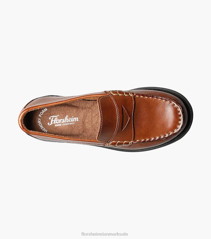 Florsheim børn kroket jr moc toe penny loafer NF0RV494 fodtøj sadelbrun