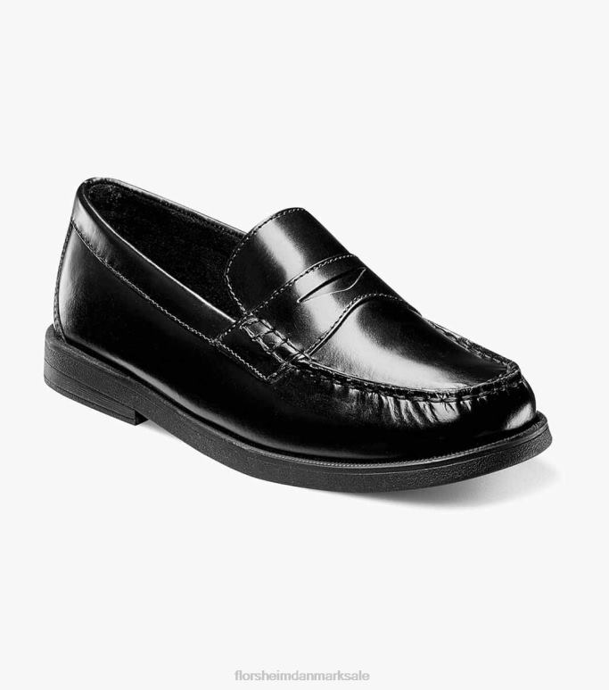 Florsheim børn kroket jr moc toe penny loafer NF0RV495 fodtøj sort