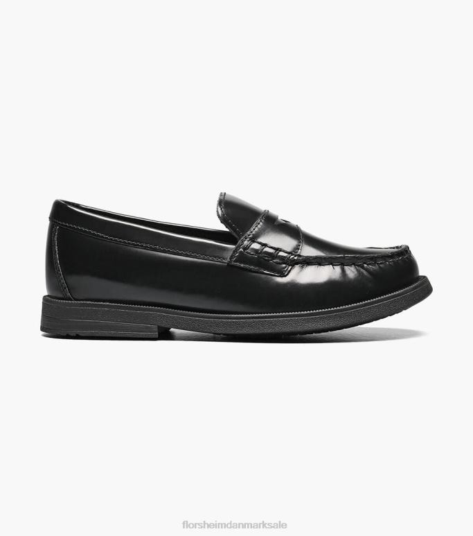 Florsheim børn kroket jr moc toe penny loafer NF0RV495 fodtøj sort